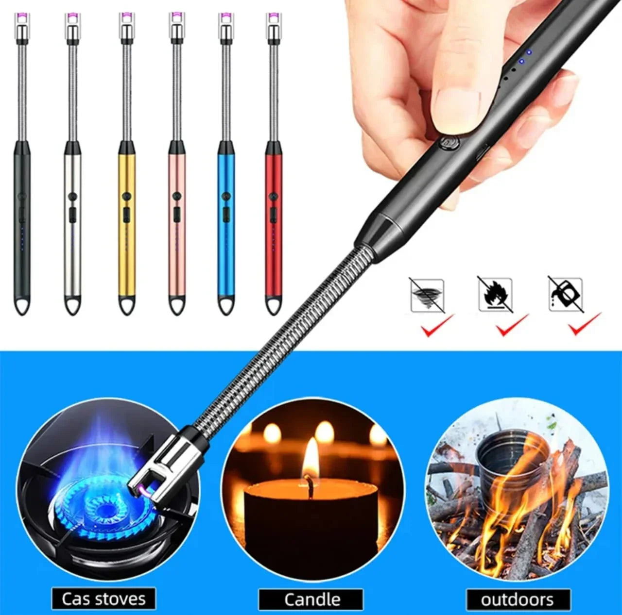 Rechargeable Electric Lighter Flexible Atomic Plasma Spark Lighter